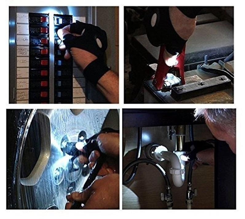 Special Multipurpose LED Lighted Glove Perfect For Repairs & Working in Dark Places, Emergencies, Fishing, Camping, Hiking & More!