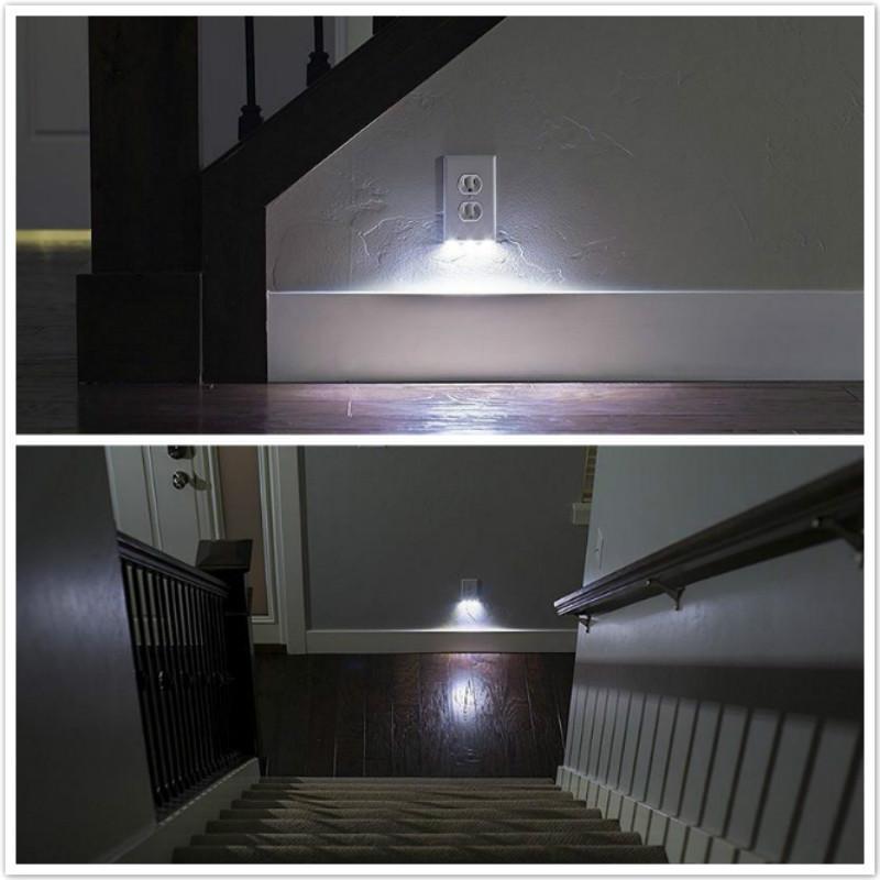 New LED Lighted Socket Plate For Safer Hallways & Bathrooms At Night