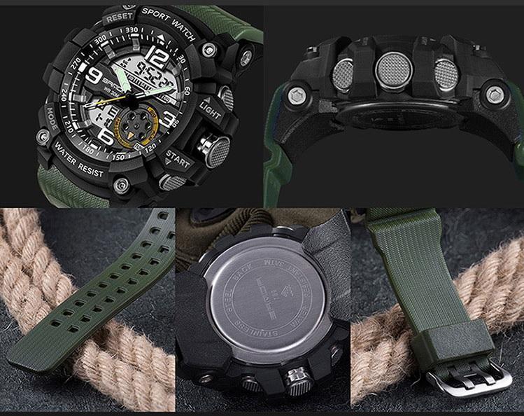 Military-Sports Watch With Advanced LED+Quartz Technology & Loaded With The Functions You Need
