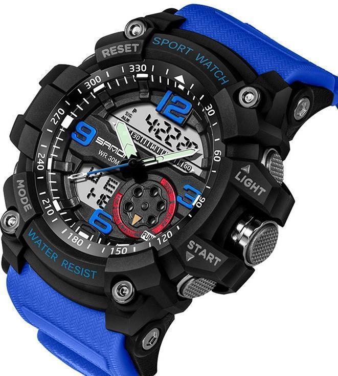 Military-Sports Watch With Advanced LED+Quartz Technology & Loaded With The Functions You Need