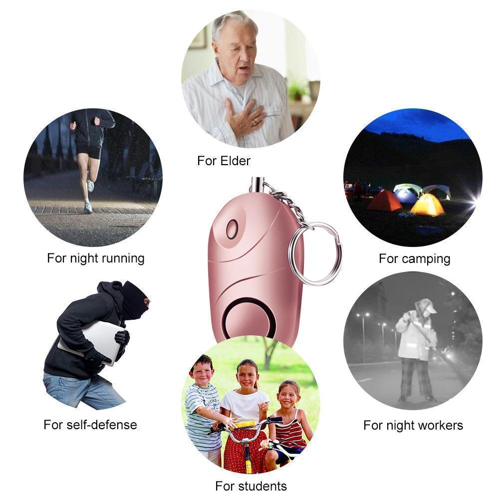 Super Loud 130 Decibel Personal Panic Alarm For Your Safety, Self Defense and Emergency [3 Pack Set]