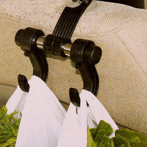 Easy & Convenient Car Seat Double Hanger For Bags, Clothes and More