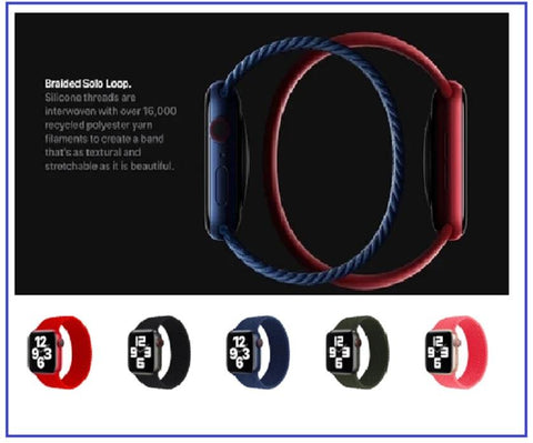 Image of Buy 2 Get 1 FREE! Braided Solo Loop Band For Apple Watch In 3 Sizes + 6 Great Colors! Use DISCOUNT CODE: B2G1 In Checkout & Get One FREE When You Buy 2!