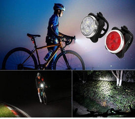 Super Bright LED Bike Front & Rear Combo Light Set For Safer Cycling & Greater Visibility. USB Rechargeable, 4 Mode Settings + You Get FREE Shipping Too!