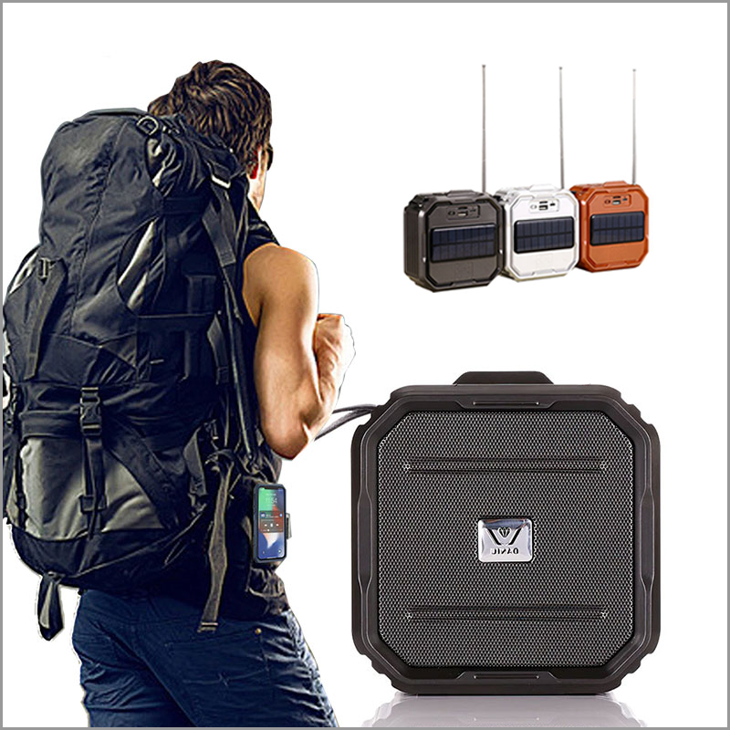 SOLAR Charging Bluetooth Speaker + FM Radio + TF Card Slot Perfect For Outdoor Activities and Travel! You Get FREE Shipping Too!