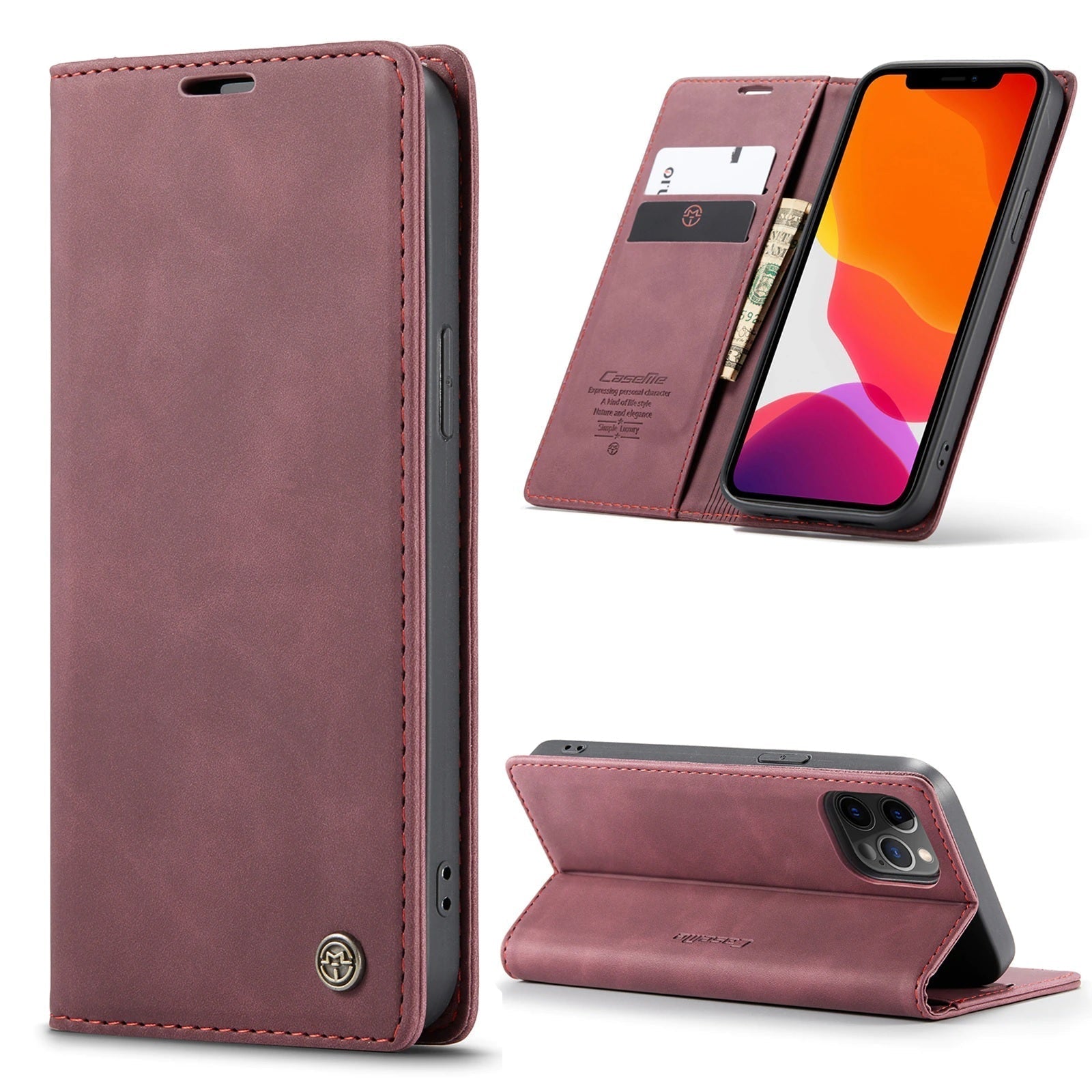Designer Style iPhone 14 Case That Combines Great Looks With Functionality!  Full Wrap Around Shock Protection + From 5 Great Colors To Select From!