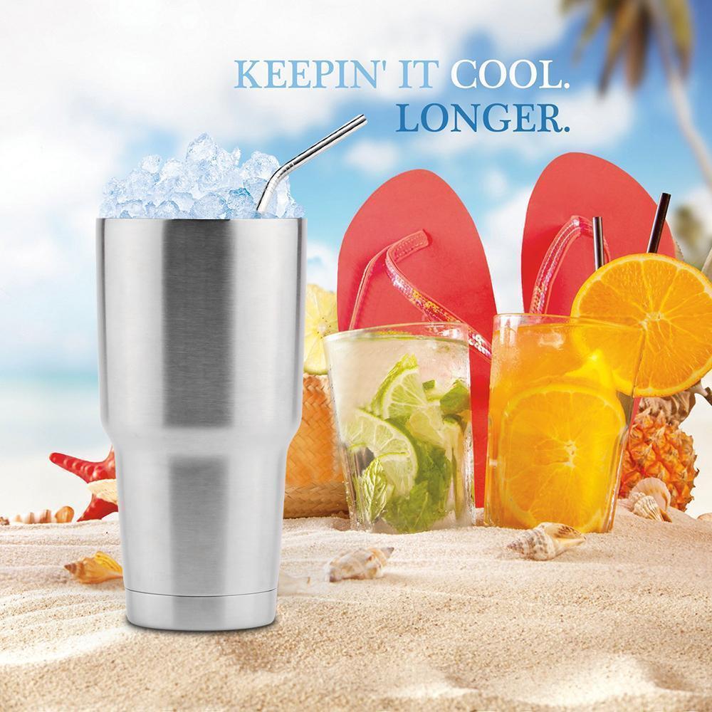 NASA Tech 30 Oz. Double Wall Stainless Steel Vacuum "Smart Tumbler" Keeps Your Drinks HOT or COLD For 24+ Hours!