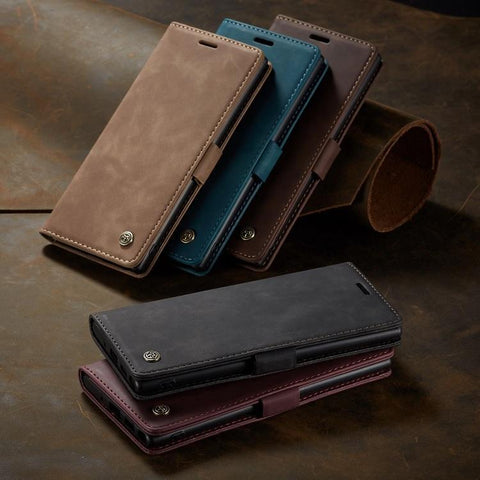 Image of Premium Leather Wallet Case Specially for Samsung Engineered To Protect Your Phone In Style + Functionality All-in-One!  Get Yours Now + Get FREE 🚚 Shipping Too!