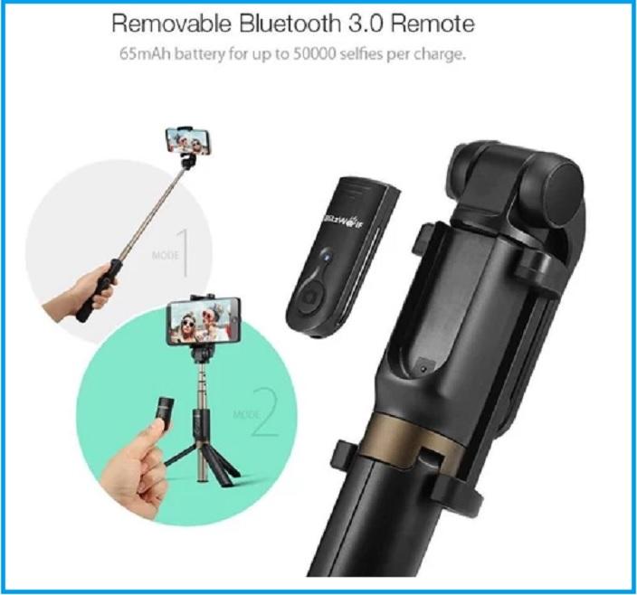 Get FREE Shipping!  🚛 Top Rated Wireless Bluetooth Selfie Stick PLUS Mini Tripod