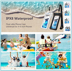 Special 2-PACK Universal WATERPROOF PHONE POUCH Keeps Your Phone Dry & Safe Even In Extreme Conditions! You Get FREE 🚚 Shipping Too!